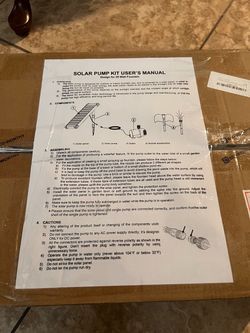Solar pump kit.