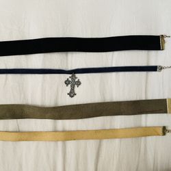 Set of vintage chokers necklaces. Please note these items are created and hand picked Due to the age of the pieces they will have some imperfections.