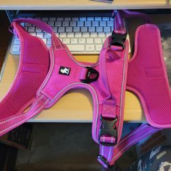 True love XL Pink Padded Heavy Dury Reflective No Pull Dog Harness,  Adjustable At Neck And Chest