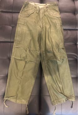 1950s M-1951 US Army Military Field Trousers M51 Cargo Pants Baggy Sz Reg Small