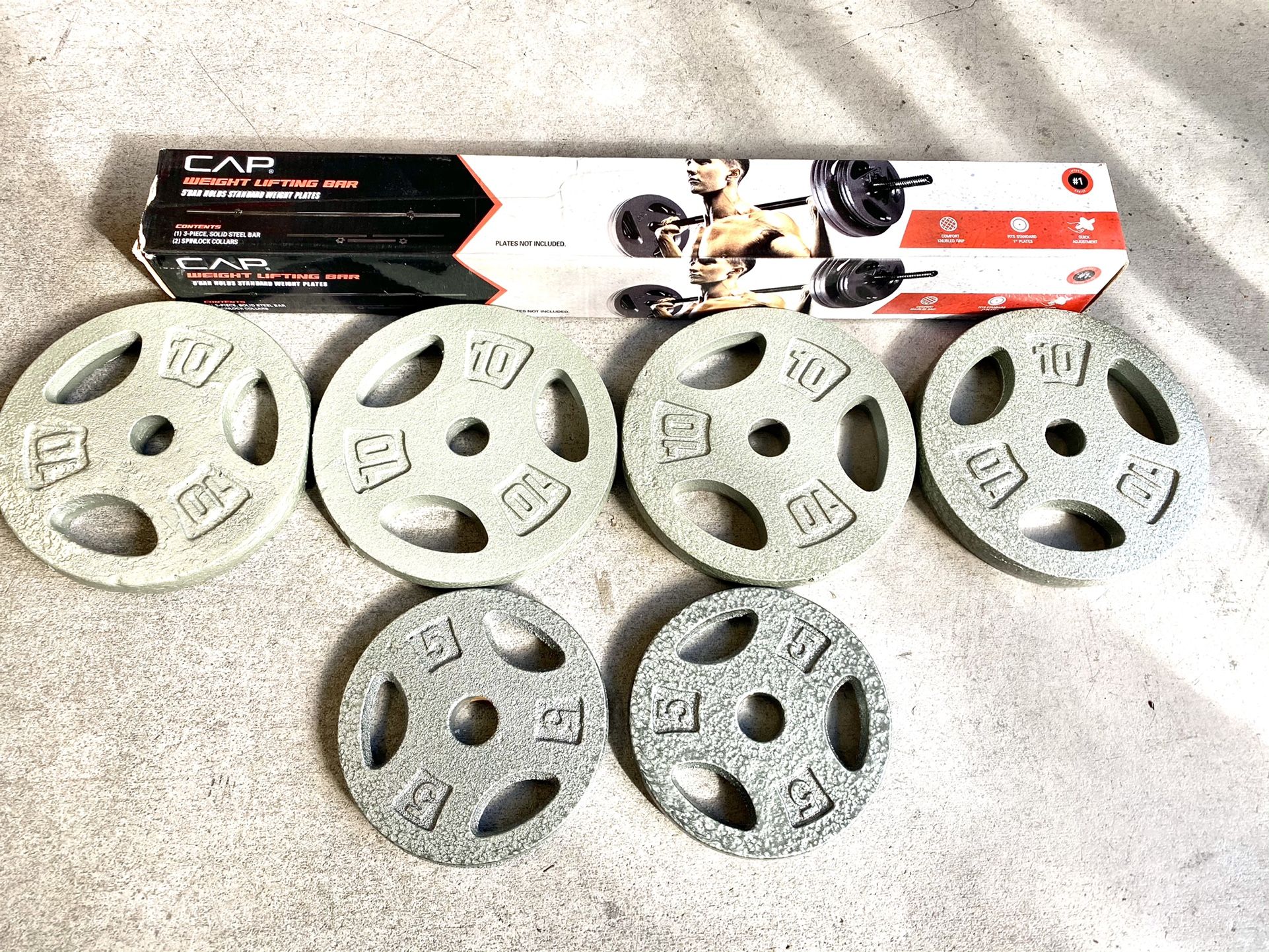 💥💥Weight Lifting Bar and 50 Pounds 💥💥