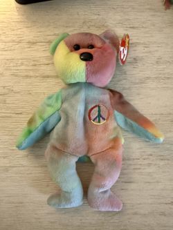 Ty Beanie Baby “Peace” Bear – 1996 Tie-Dye