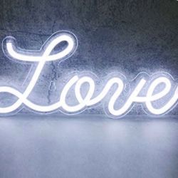 5V White Love LED Neon Sign Christmas Wedding Party Decoration Wall Lamp USB Powered Children Bedroom Night Light (NEW love white)