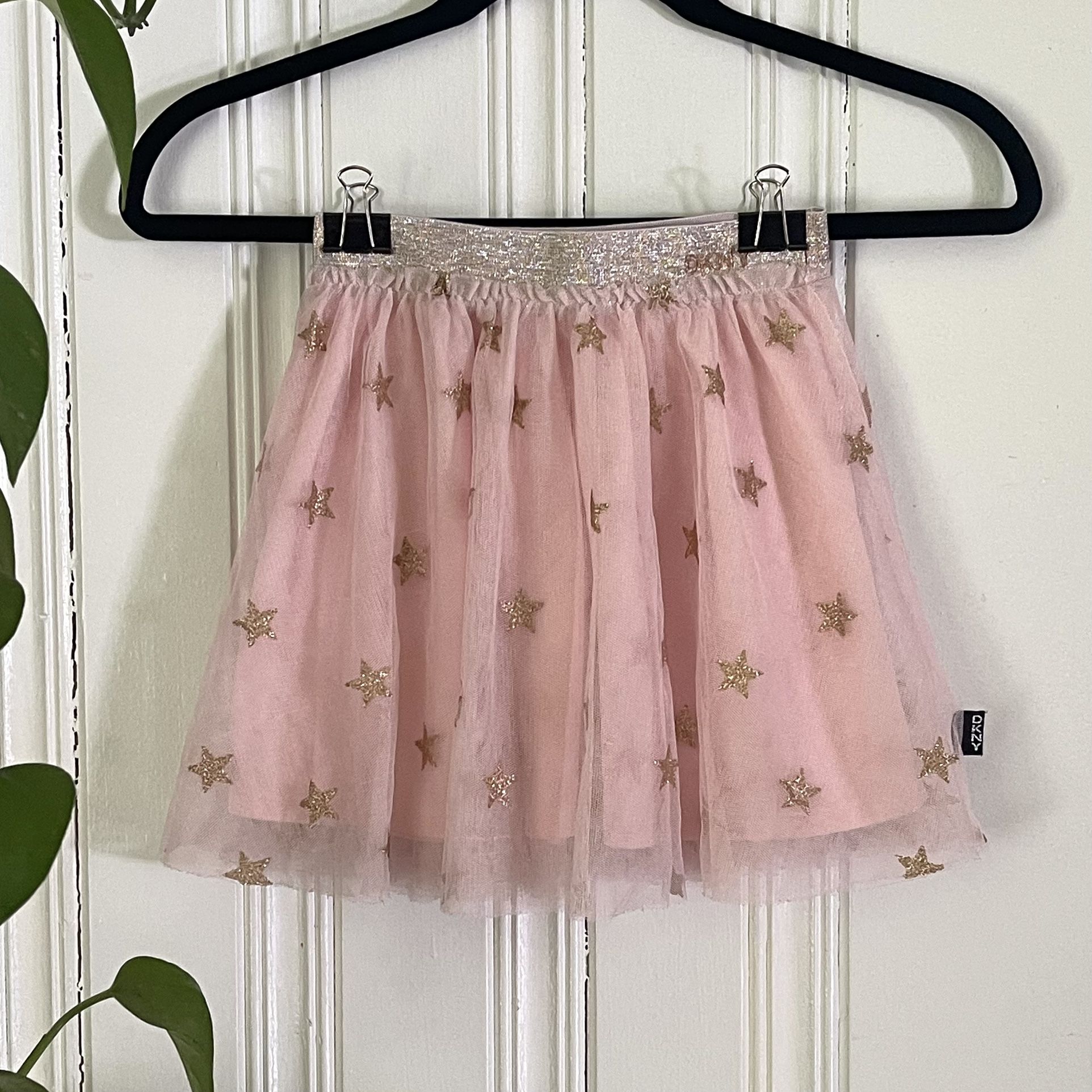 DKNY Girl’s Pink Gold Stars Tutu Skirt Size 5