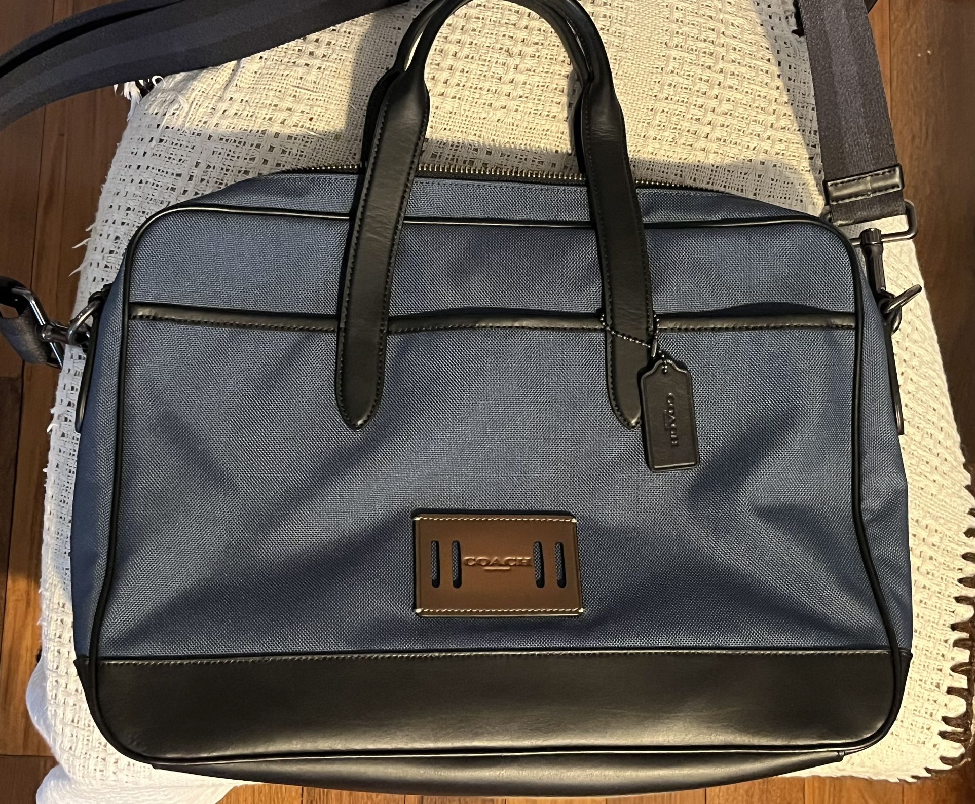 Coach Hamilton Laptop Bag Cordura Denim #F31277