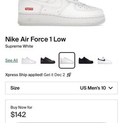 Supreme x Nike Air Force 1 Low