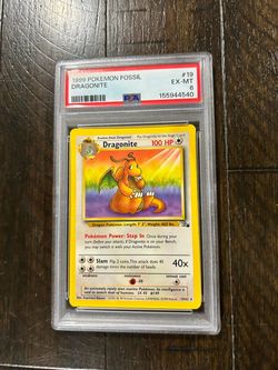 Pokemon TCG 1999 Fossil Dragonite 19/62 Holo Rare PSA 6 ENG WOTC Stage 2