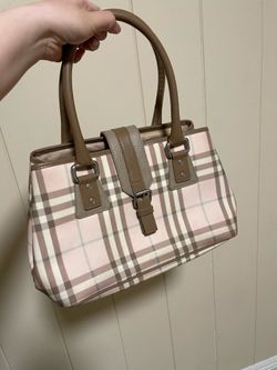 Burberry pink plaid nova check purse bag