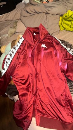 Kappa maroon red zip up sweater