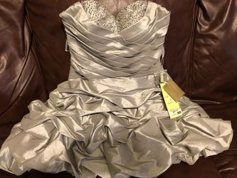 Cinderella Silver Formal Gown New