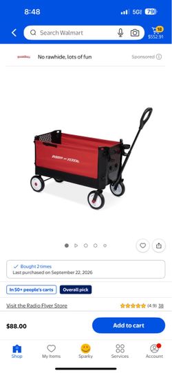 Radio flyer kid and cargo folding sport wagon