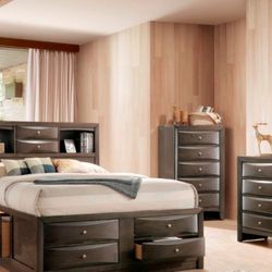 Cal King Storage Bed with 8 Drawers