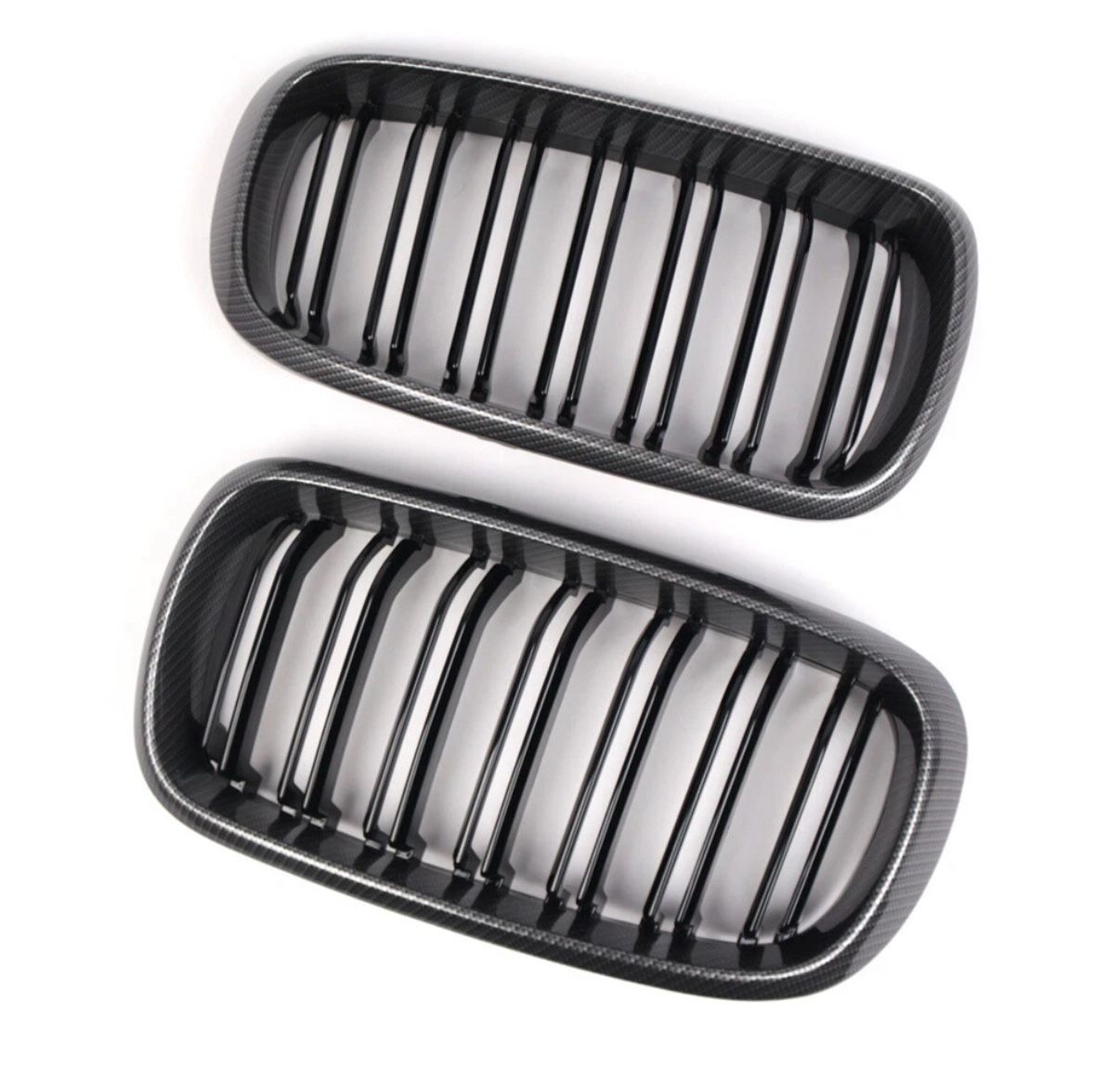 2pcs Carbon Fiber Front Kidney Grilles For BMW X5 F15 X5M F85 X6 F16 X6M F86