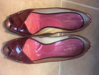 Kate spade open toe ruby red heels size 6