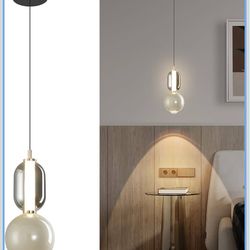 Modern Glass Pendant Light, Griege Pendant Lighting LED Dimmable, Adjustable Pendant Lights Kitchen Island Dinning Room,Bedroom,Bar, Kitchen Island Ce