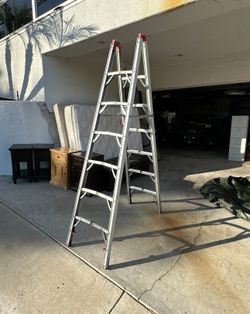 7’ Aluminum Folding / Collapsible Stick Ladder