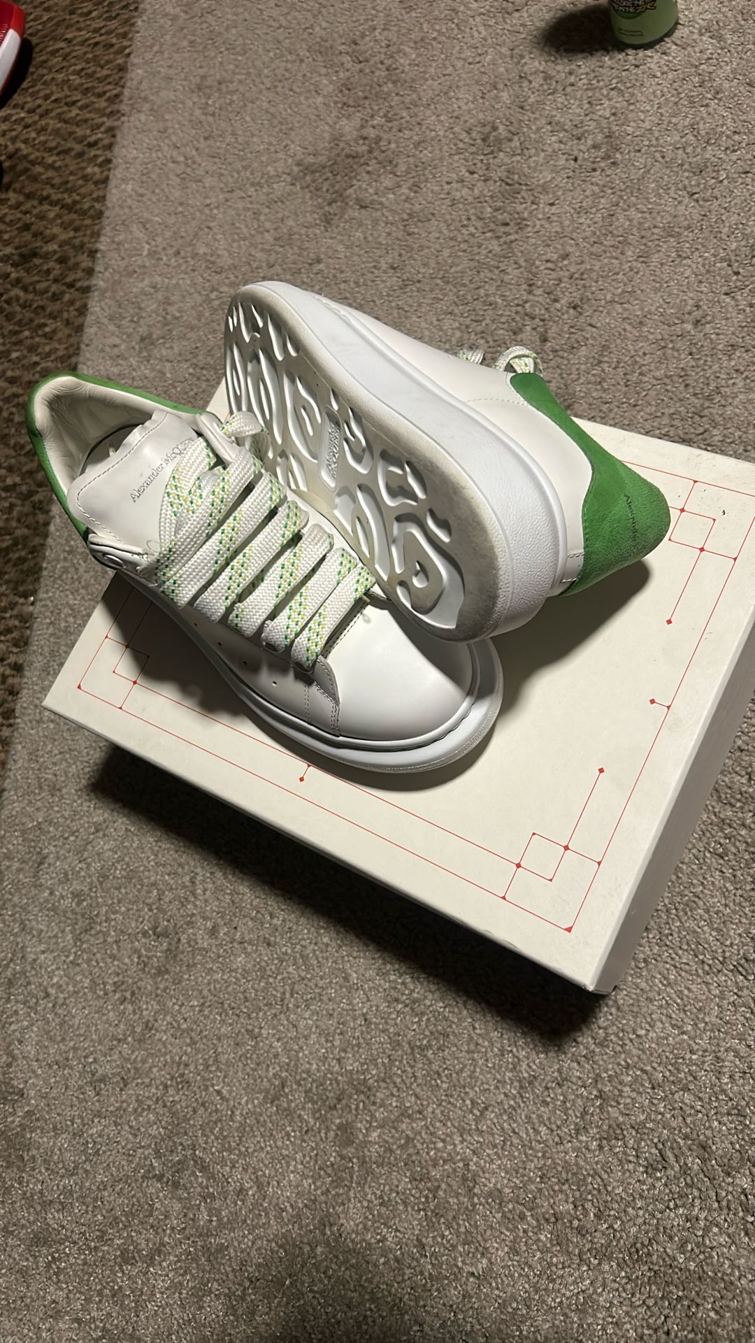 acid green Alexander McQueen, Size 7.5 - A Stylish Steal! 