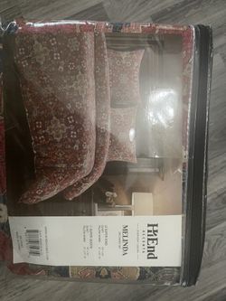 Melinda Washed Linen Vintage Floral Medallion Duvet Cover Set, 3PC, Super King