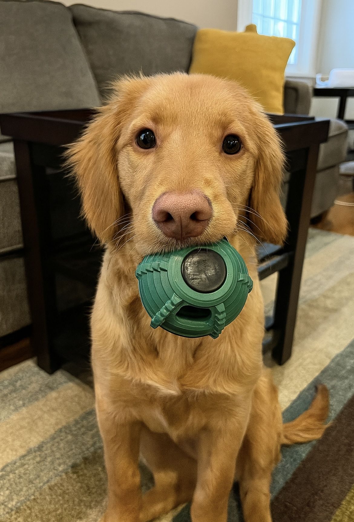 Long-Lasting Interactive Dog Toy to Keep Your Pup Distracted - Safe for Dogs - Low-Mess Design - Dog Toys for S and M Dogs - Green