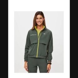 Figs XXL Scrub Sydney Technical Bonsai Green Jacket