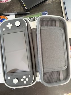 Gray Nintendo switch lite w/ gray case