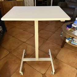 White Adjustable Table