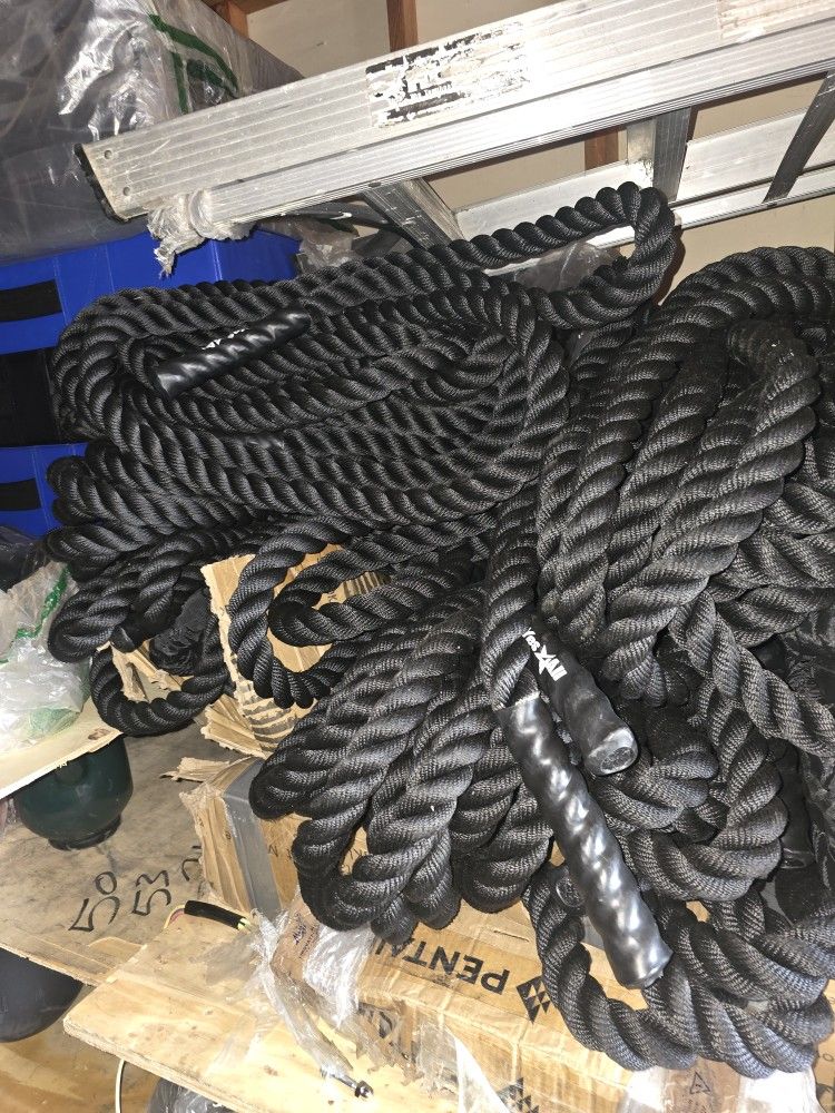 Yes4All 1.5 in Diameter Battle Rope, 50 ft Length Workout Rope, Poly Dacron Material $60