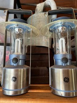 2 ge battery operated lanterns