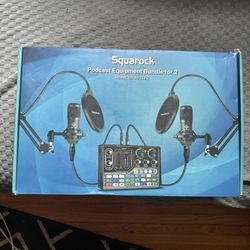 Podcast Equipment Bundle for 2 48V Condenser Mics Squarock Commander
