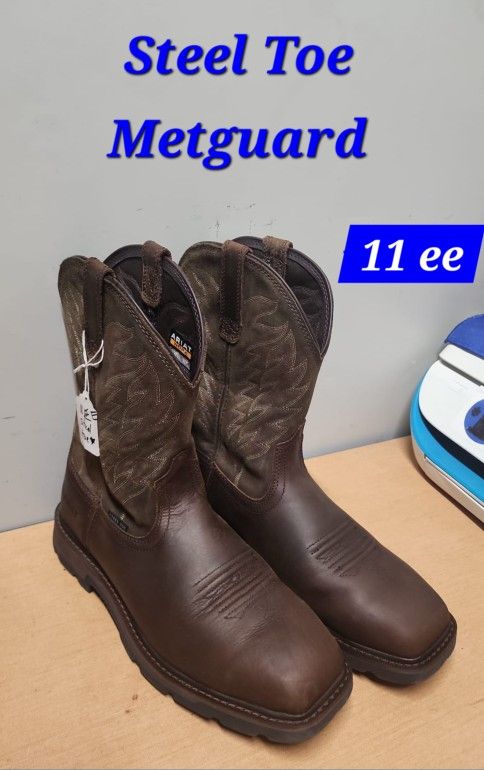 Ariat Work Boot Size 11 ee STEEL TOE Metguard