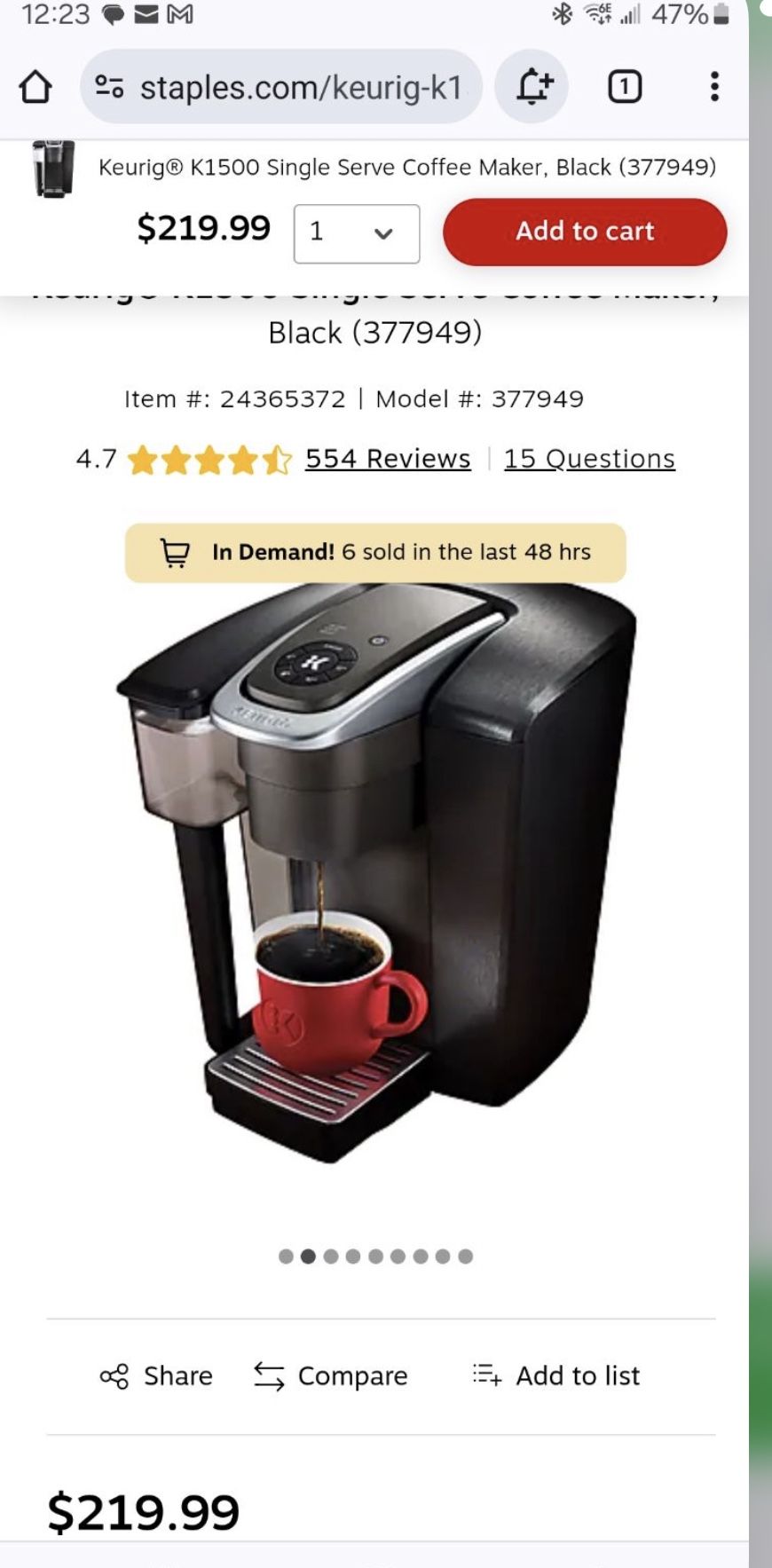 Keurig Coffee Machine
