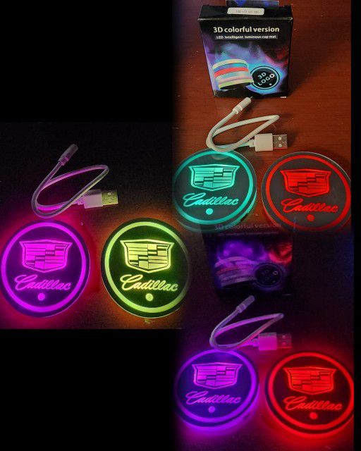2 Led Color Changing USB charged Car Cupholder Coasters.  Colors slowly fade from one color to the next.  Other Cars available. 

CAR DOOR PROJ