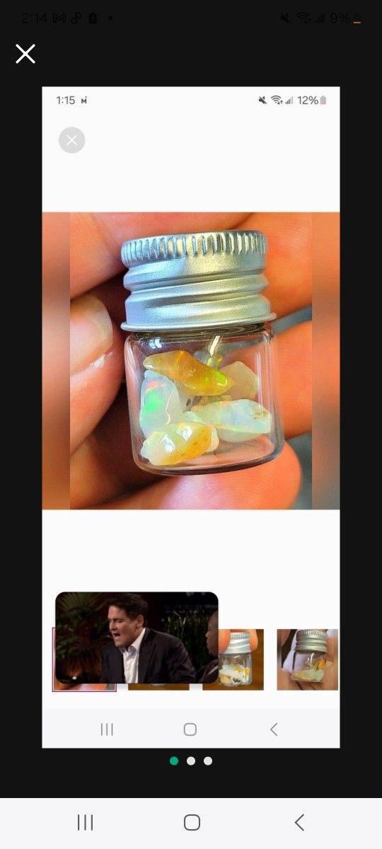 15pcs. Opal Filled Glass Bottle Vials with Screw Cap 5ml(22X30mm) Mini Jars