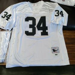 Raider Jersey Mitchell And Ness Bo Jackson Number 34 White