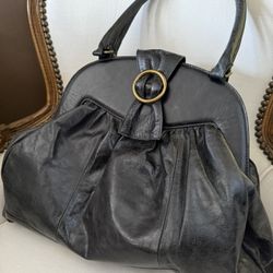 Hobo International Large Black Leather Bag – Vintage Doctor Style