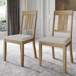 CraftPorch Classic 7-piece Wooden Dining Set - Natural Oak