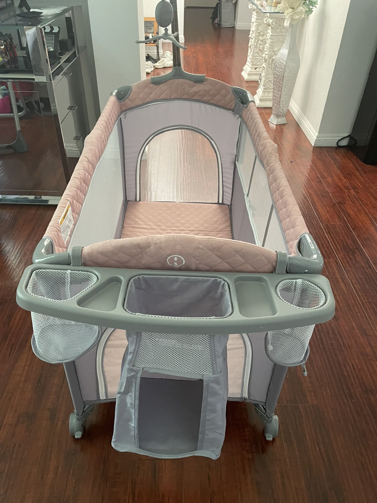 5 In 1 Baby Crib, Bassinet Beside Sleeper, Changing Table, Portable Playpen, Etc
