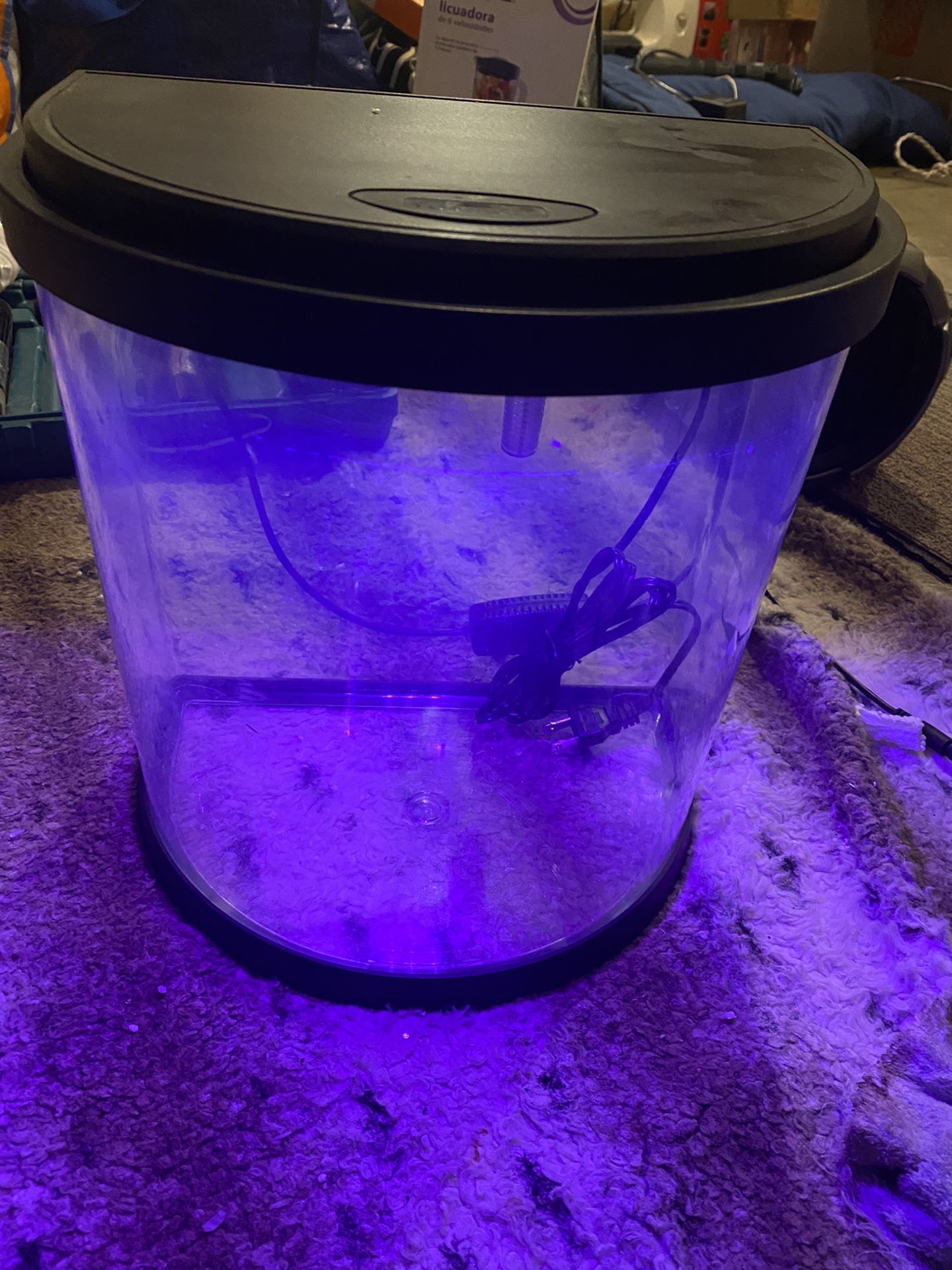 Top Fin 3.5 Gallon LED Fish Tank Aquariumand LED Lights