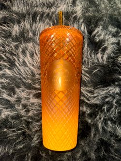 New Starbucks Orange Jeweled Tumbler