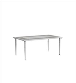 White Metal Outdoor Dining Table