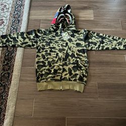 BAPE ABC Camo Shark Full Zip Hoodie 'Green'
