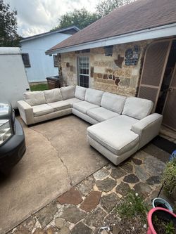 Light Cream Sectional Couch