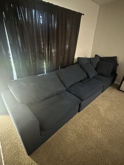 Goose feathered five piece sectional