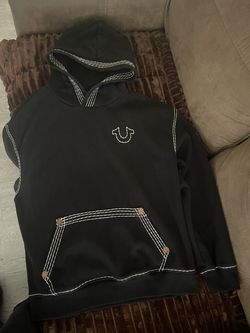 True religion black n white super Qt Buddha Hoodie