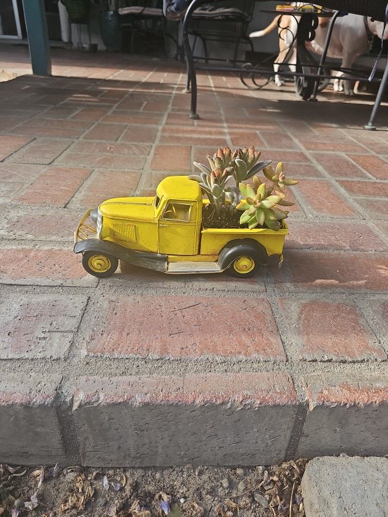 Vintage Truck With Plants