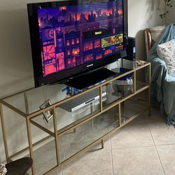 Glass TV stand