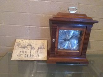Antique clock and frame