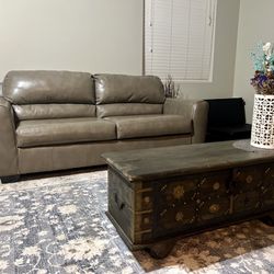 Real Leather Sofa Set