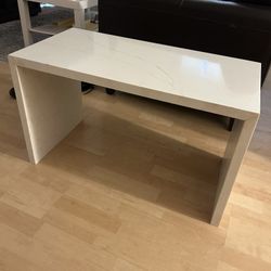 White Marble Bench/ Coffee Table 