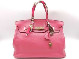 Hermes Birkin 35 Rose Lipstick Red Clemence Gold Hardwear Handbag Vc0723crxzmia